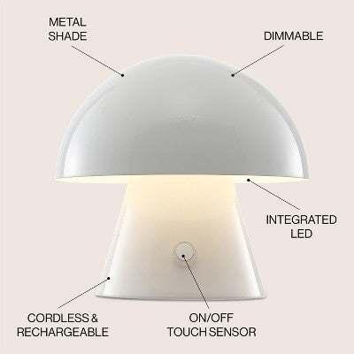 Rechargeable Table Lamp – Mushroom Design